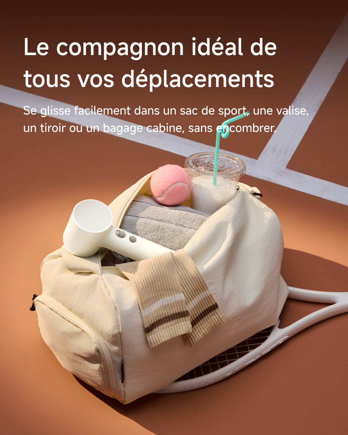 Sèche-cheveux de voyage Laifen Air Pro milk tea idéal pour tous les déplacements