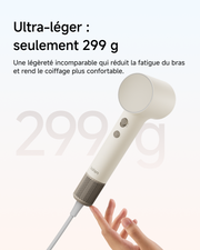 Sèche-cheveux ultra-léger Laifen Air Pro couleur milk tea pesant seulement 299g